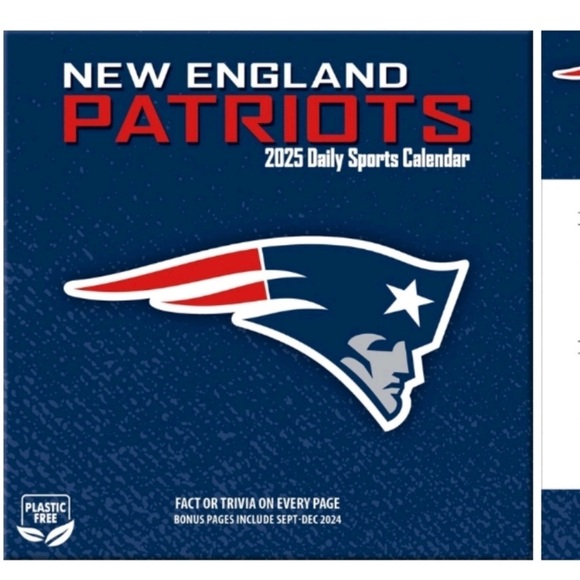 NFL New England Patriots 2025 Box Calendar Brand New In Box - Picture 5 of 5